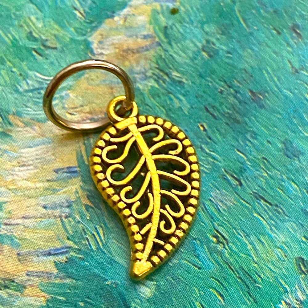 5/$10❤️❤️❤️NEW BRASS Leaf CHARM PENDANT